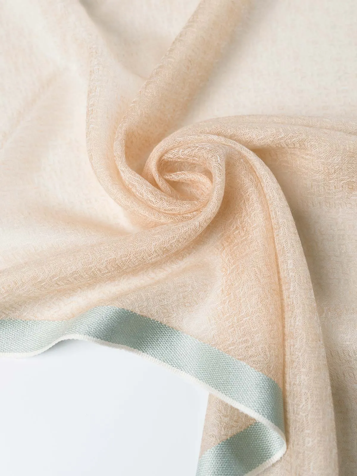 Square - Featherlight Beige Cashmere Scarf