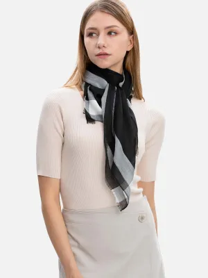 Square - Featherlight Black Cashmere Scarf