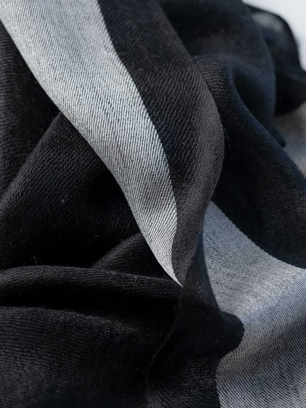 Square - Featherlight Black Cashmere Scarf