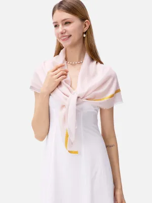 Square - Featherlight Pink Cashmere Scarf
