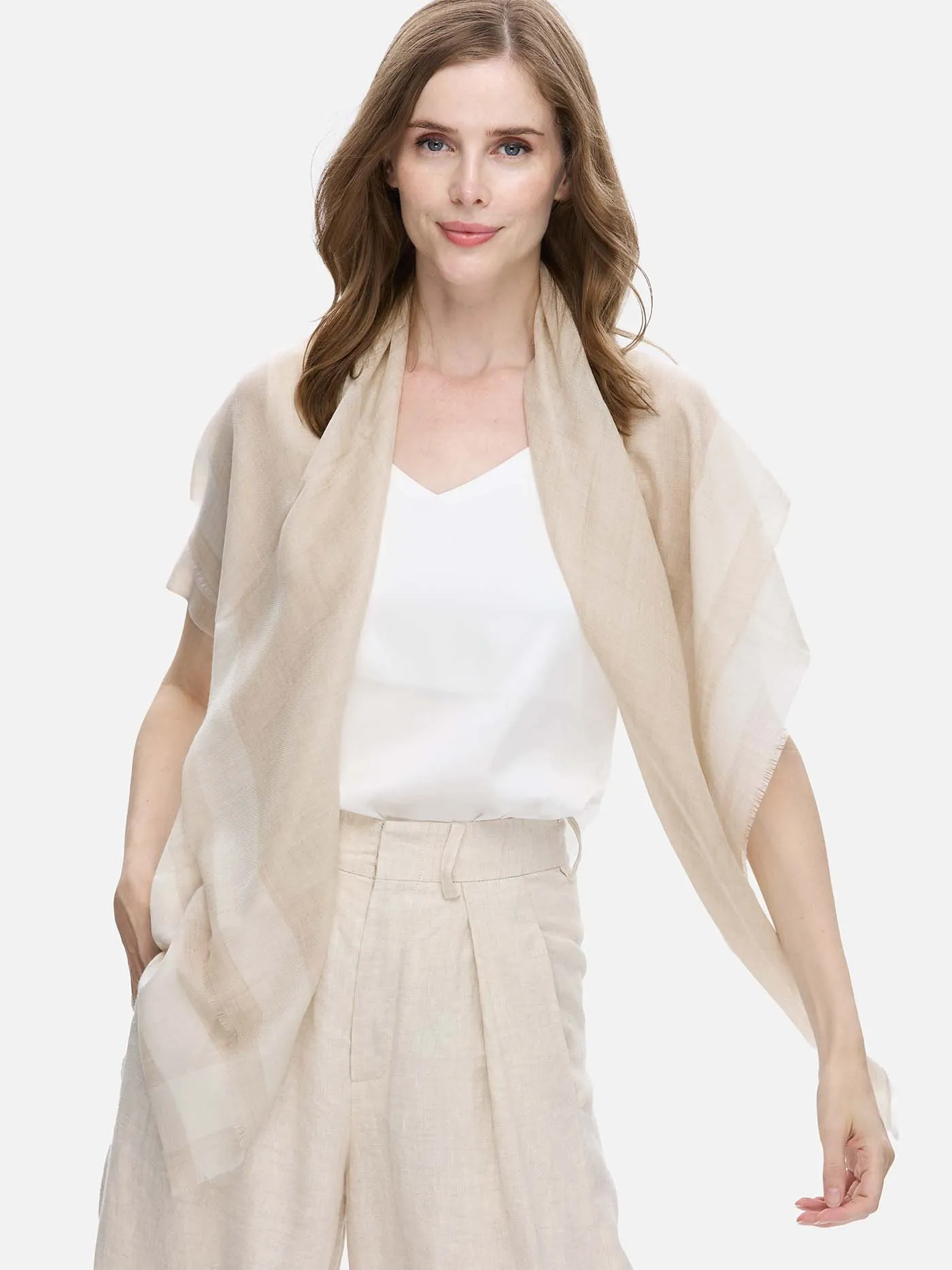 Square - Featherlight Sail Cashmere Scarf