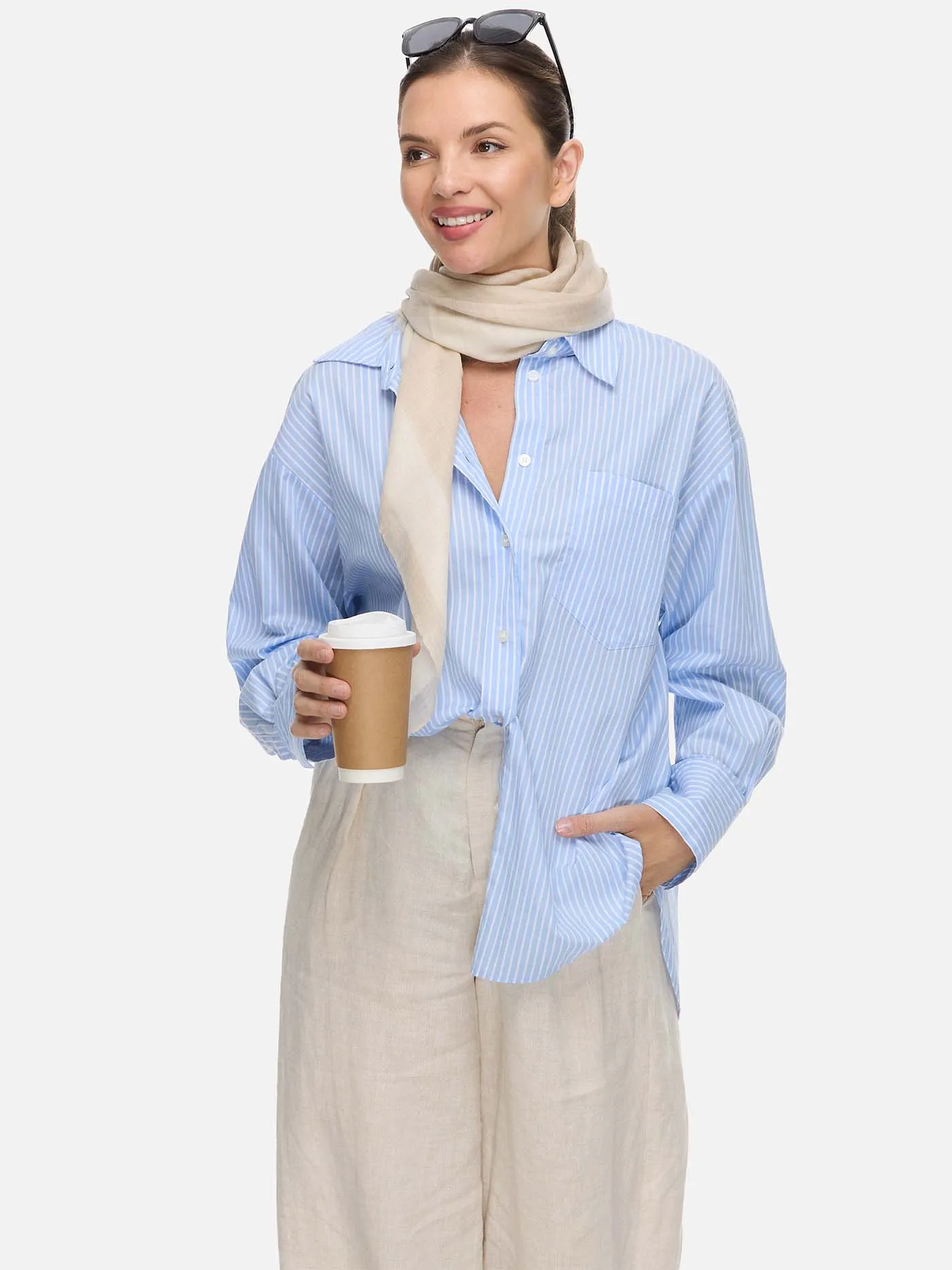 Square - Featherlight Sail Cashmere Scarf