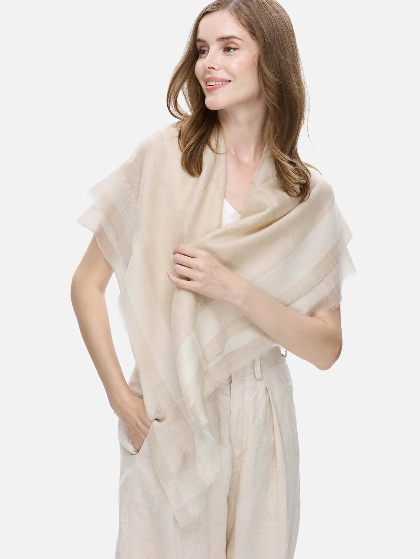 Square - Featherlight Sail Cashmere Scarf