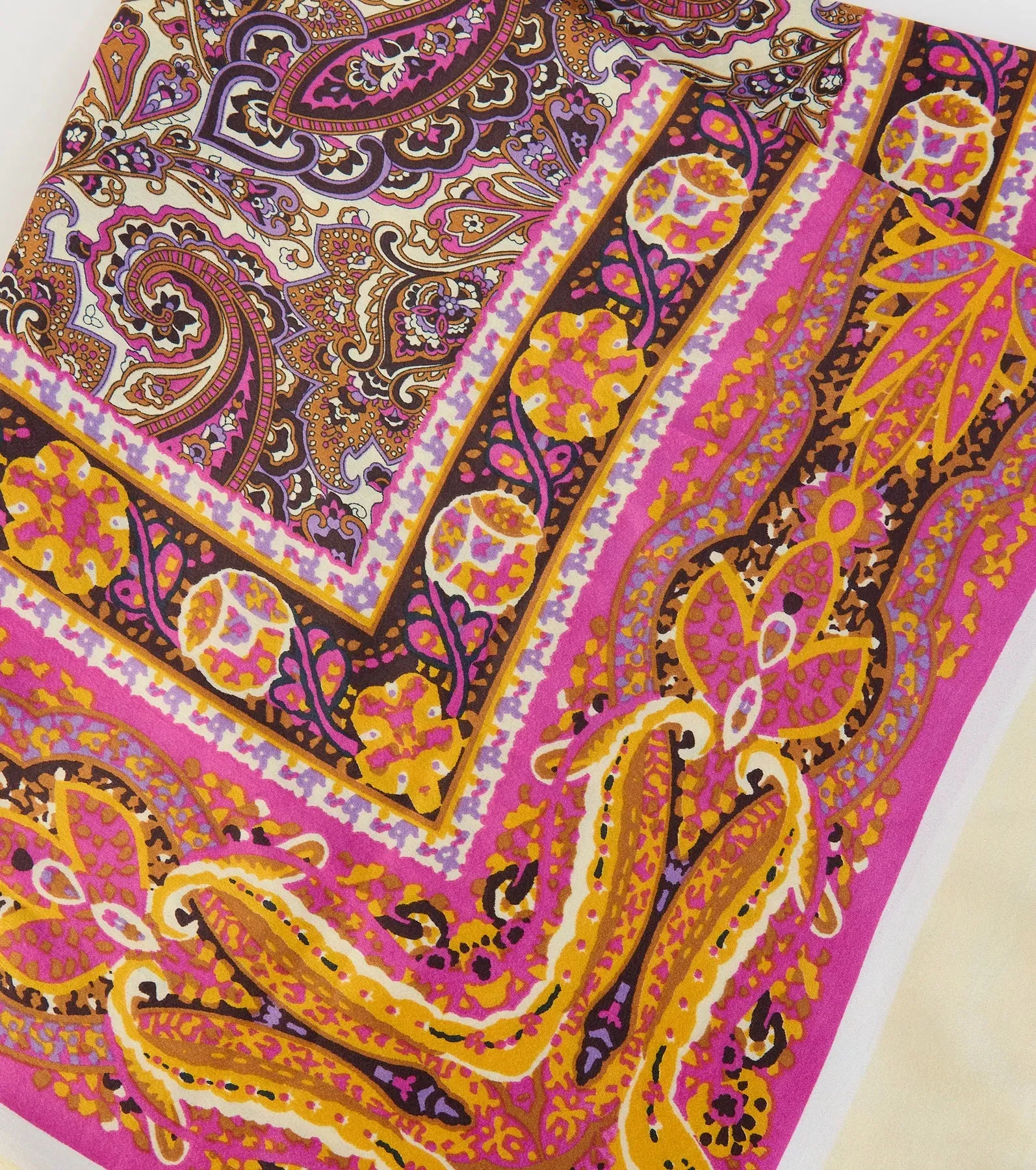 Statement Paisley Boho Satin Scarf