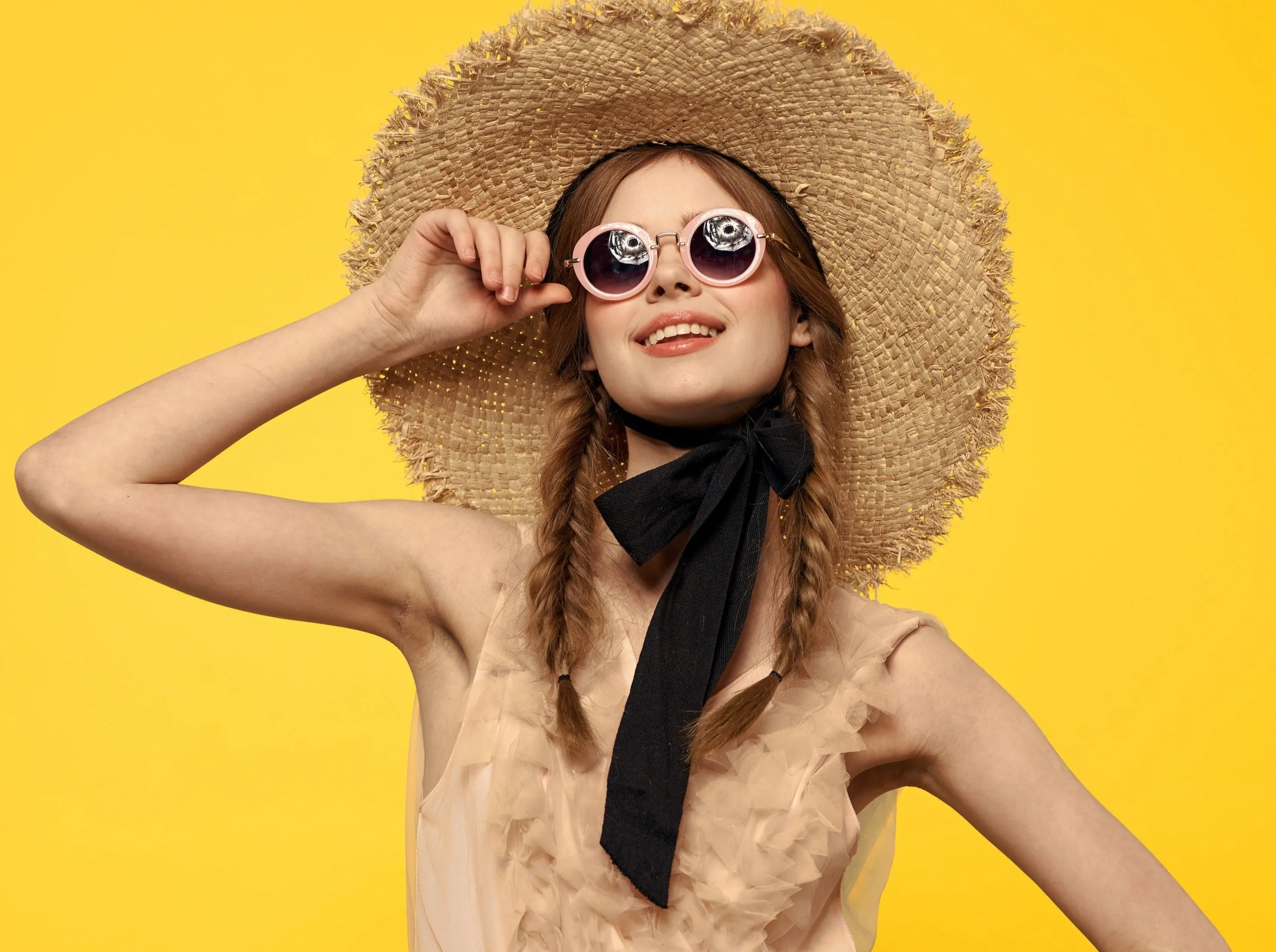Straw summer hat
