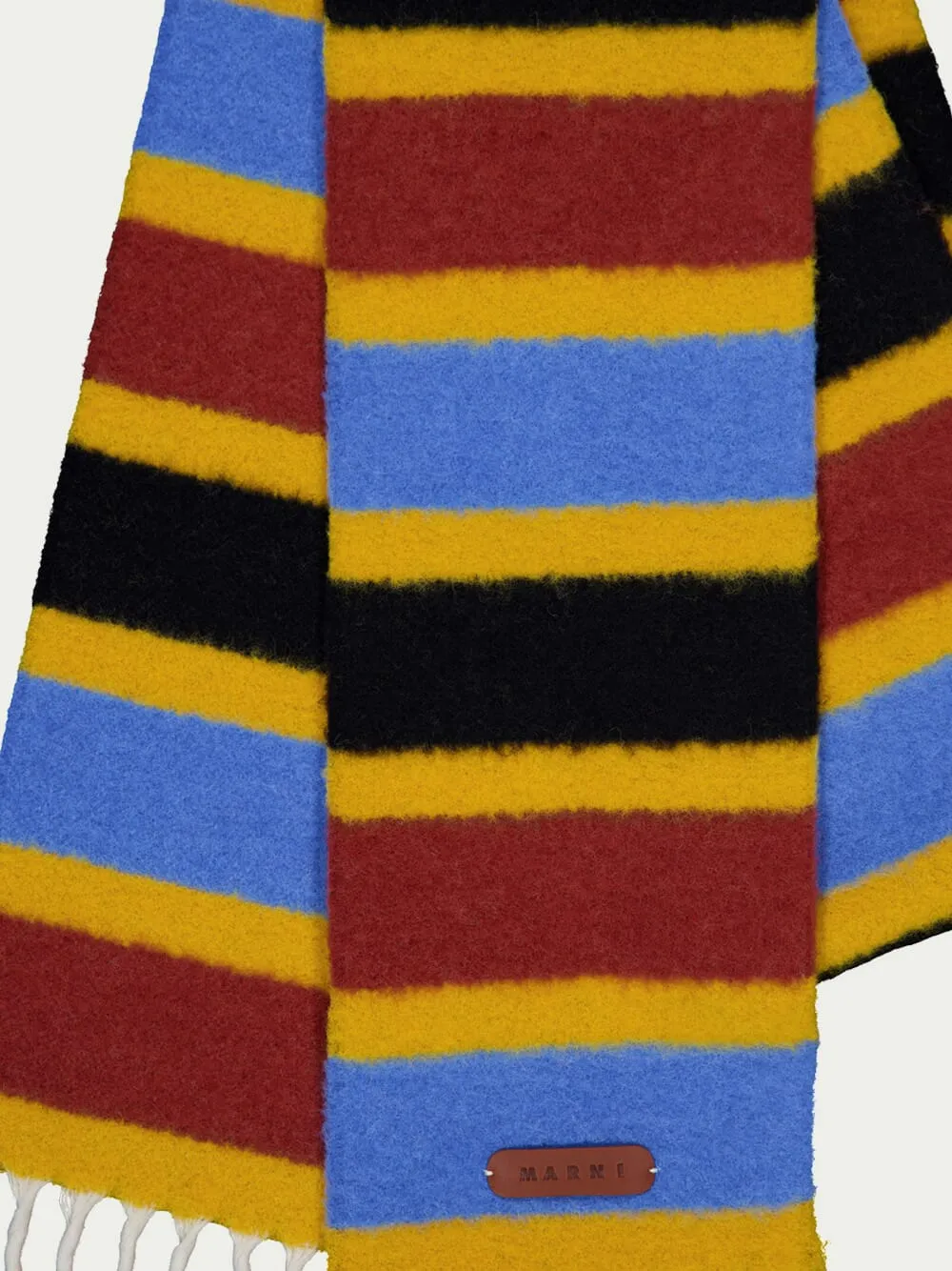 Striped Brushed Alpaca Scarf