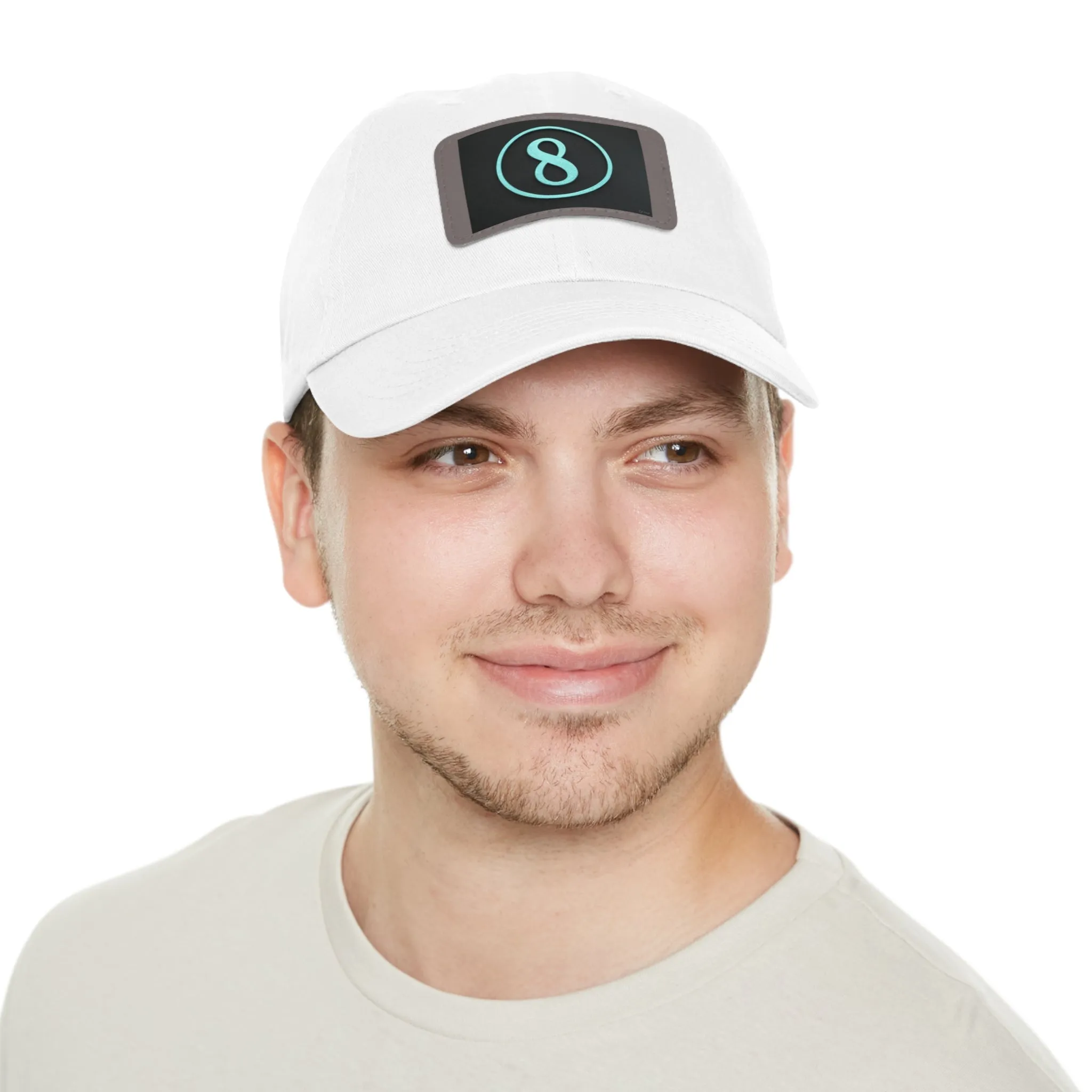 Stylish Hat with Leather Patch - Casual 8 Design