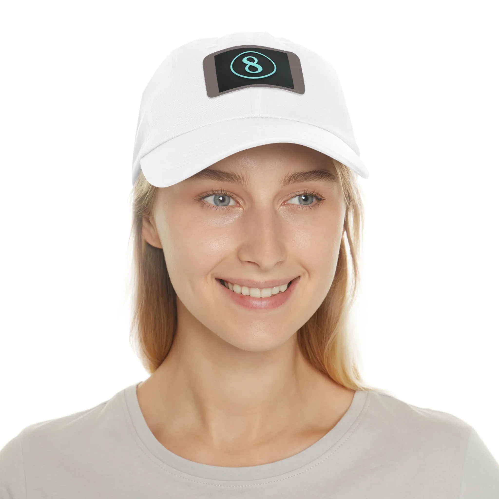 Stylish Hat with Leather Patch - Casual 8 Design
