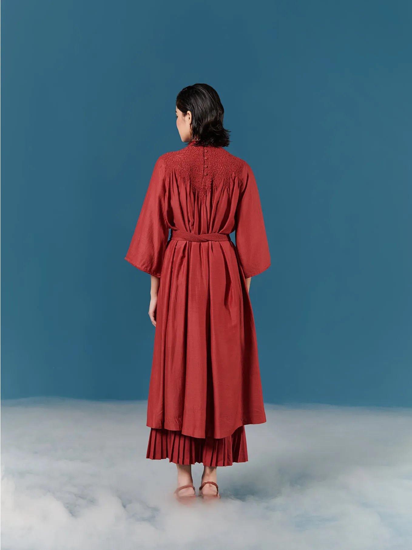 summer dress silk smocked with obi belt-fashion edit-after dark-90-ilk