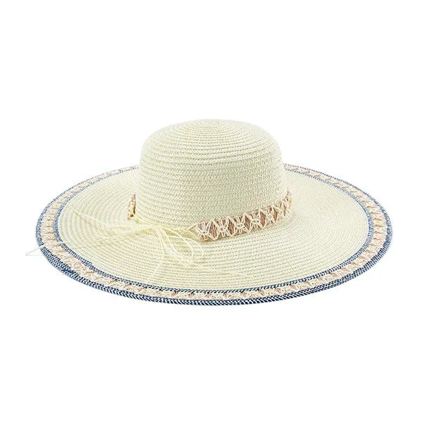SUMMER EMBROIDERED STRAW HAT