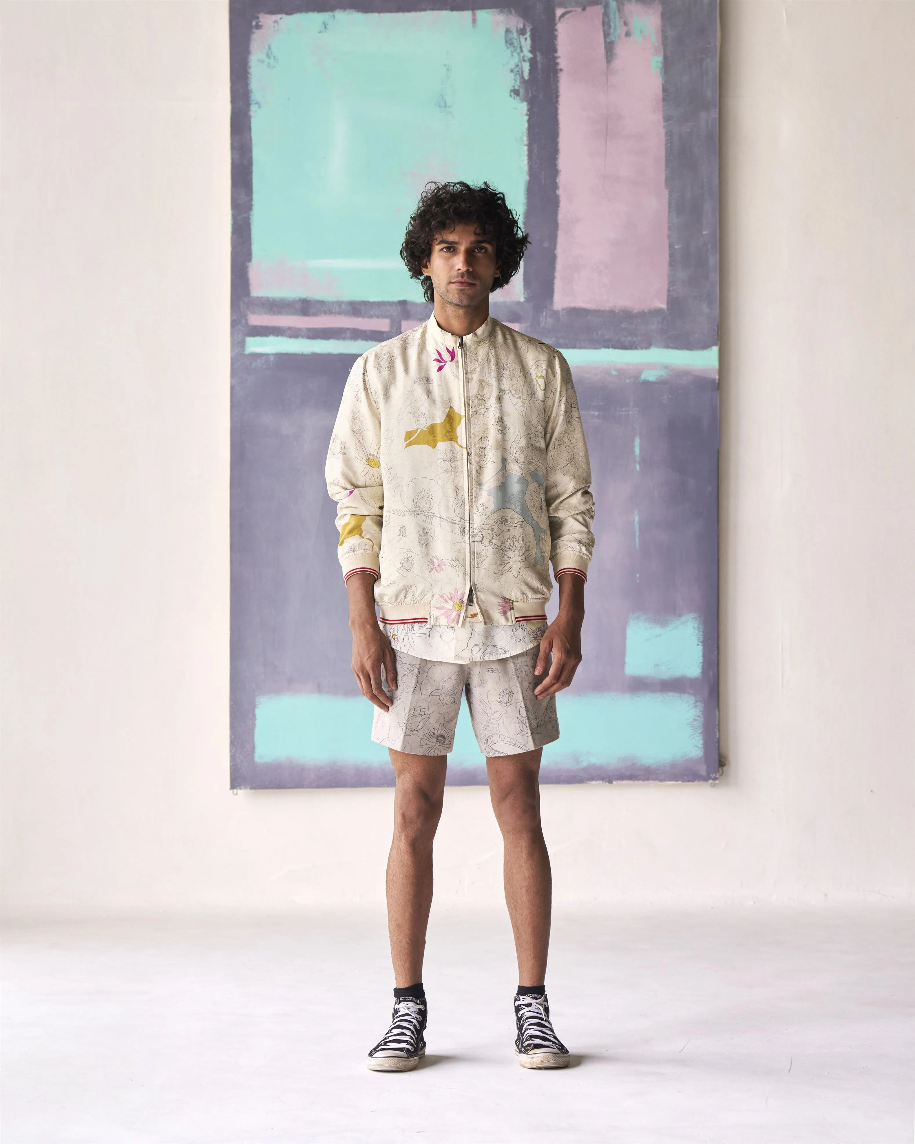 Summer Shorts Short Fresco Linen White P114LI534 SuketDhir