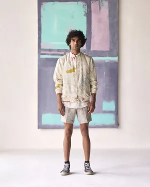 Summer Shorts Short Fresco Linen White P114LI534 SuketDhir