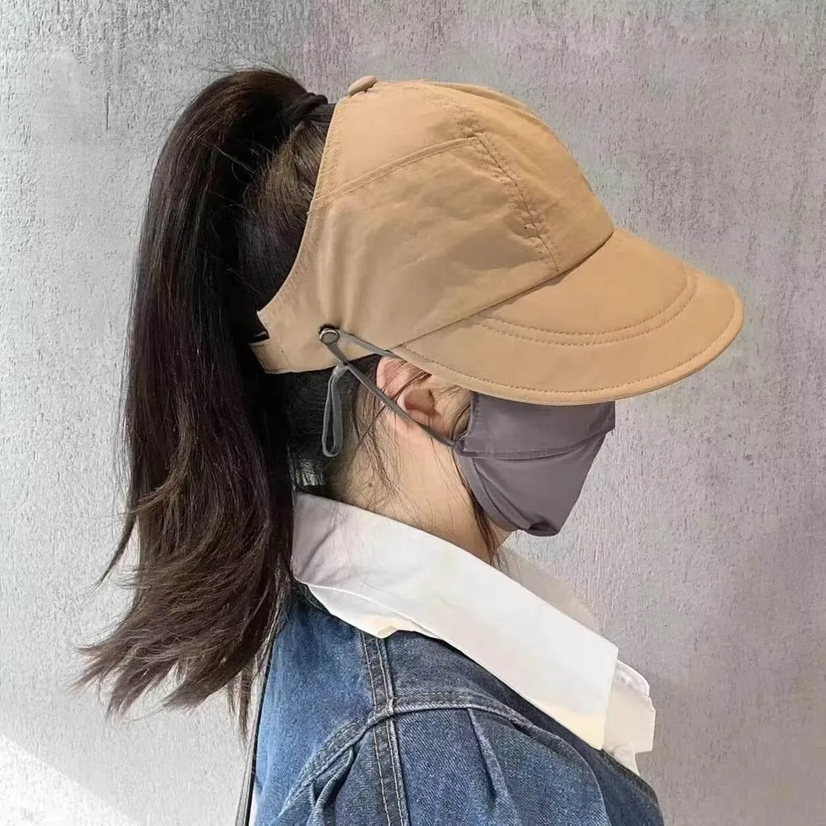 Sun Protection Hat - Stylish Summer Mask Holder