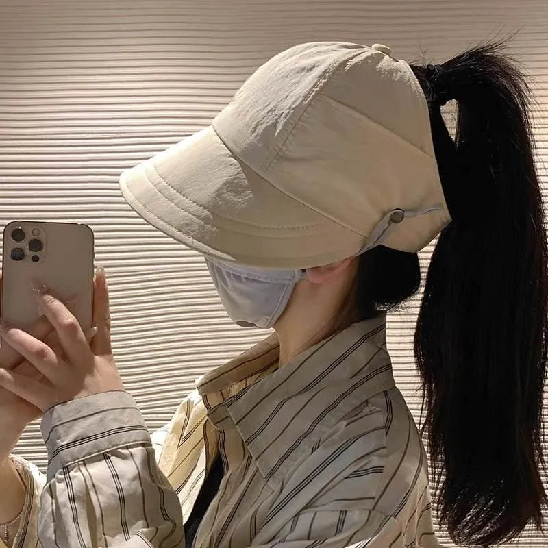 Sun Protection Hat - Stylish Summer Mask Holder