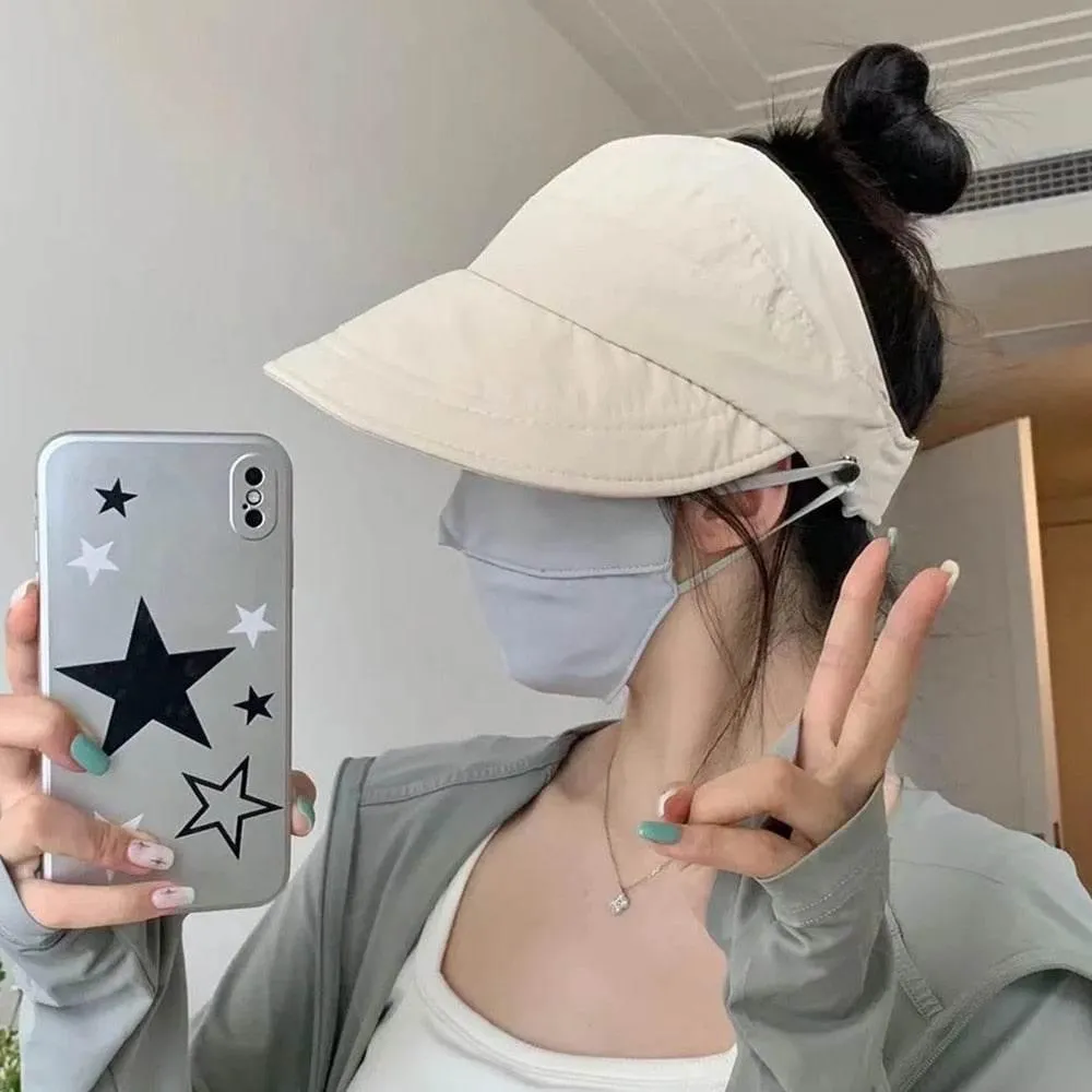 Sun Protection Hat - Stylish Summer Mask Holder