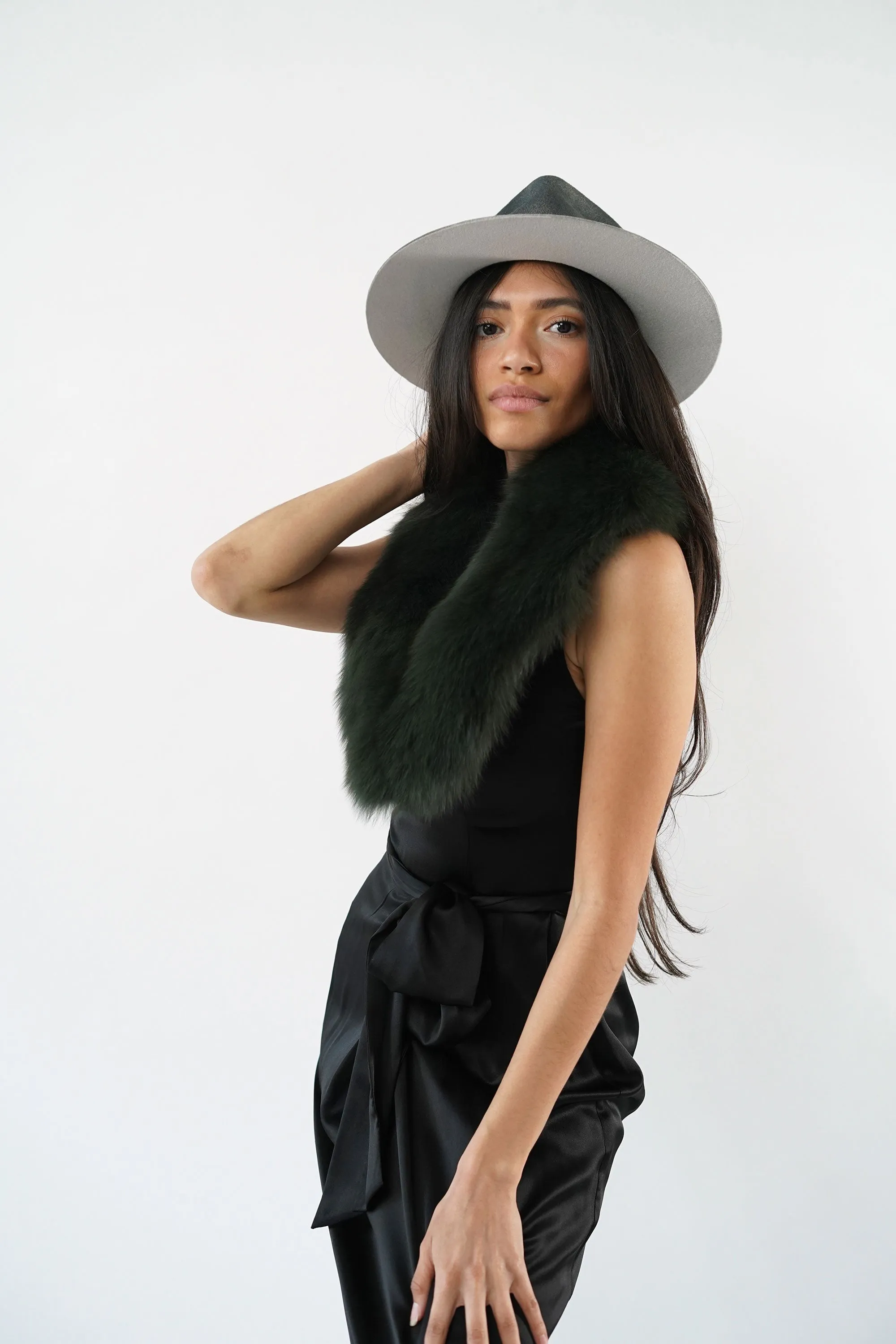 Sylvana Fur Scarf Green