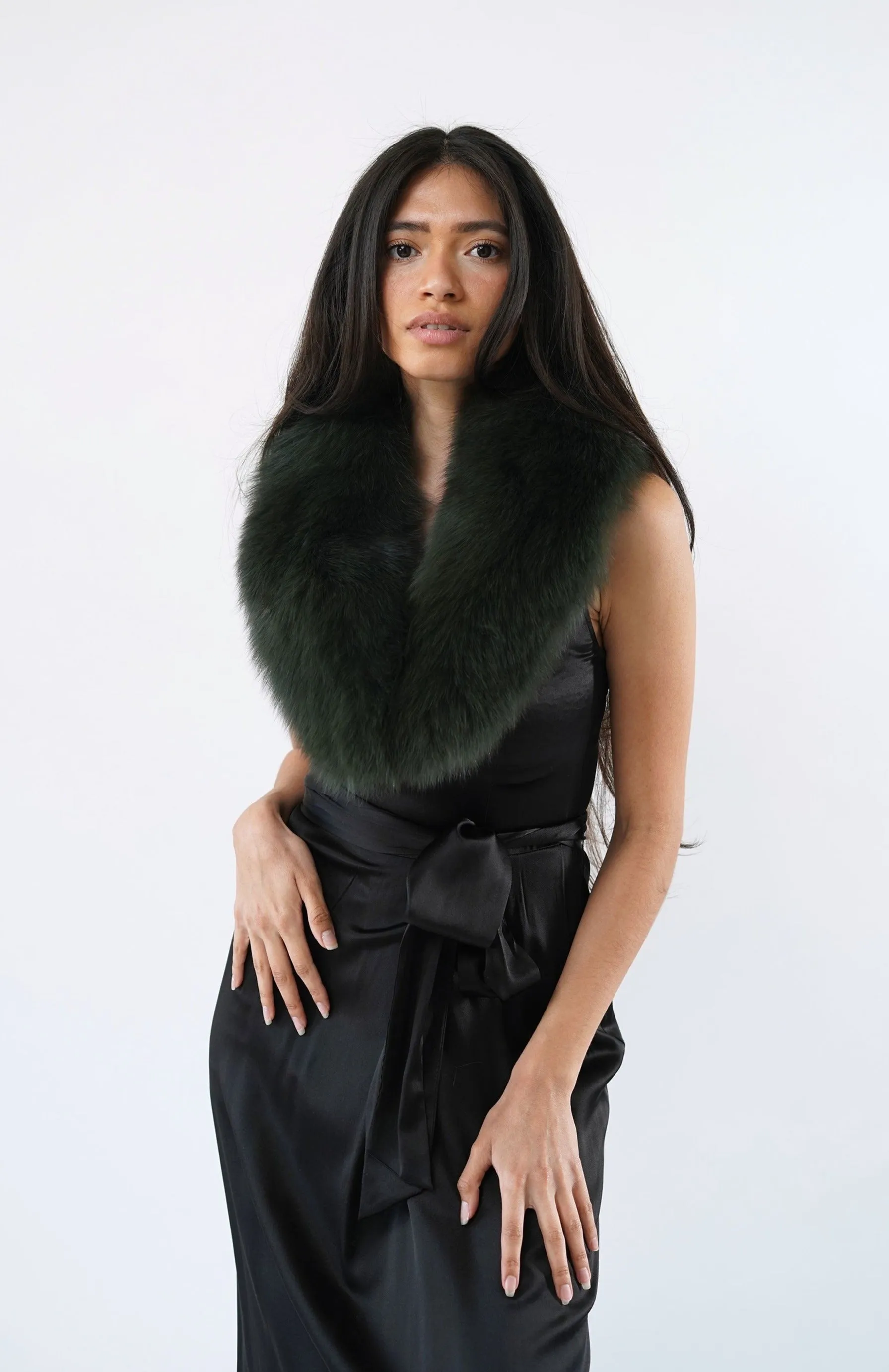 Sylvana Fur Scarf Green