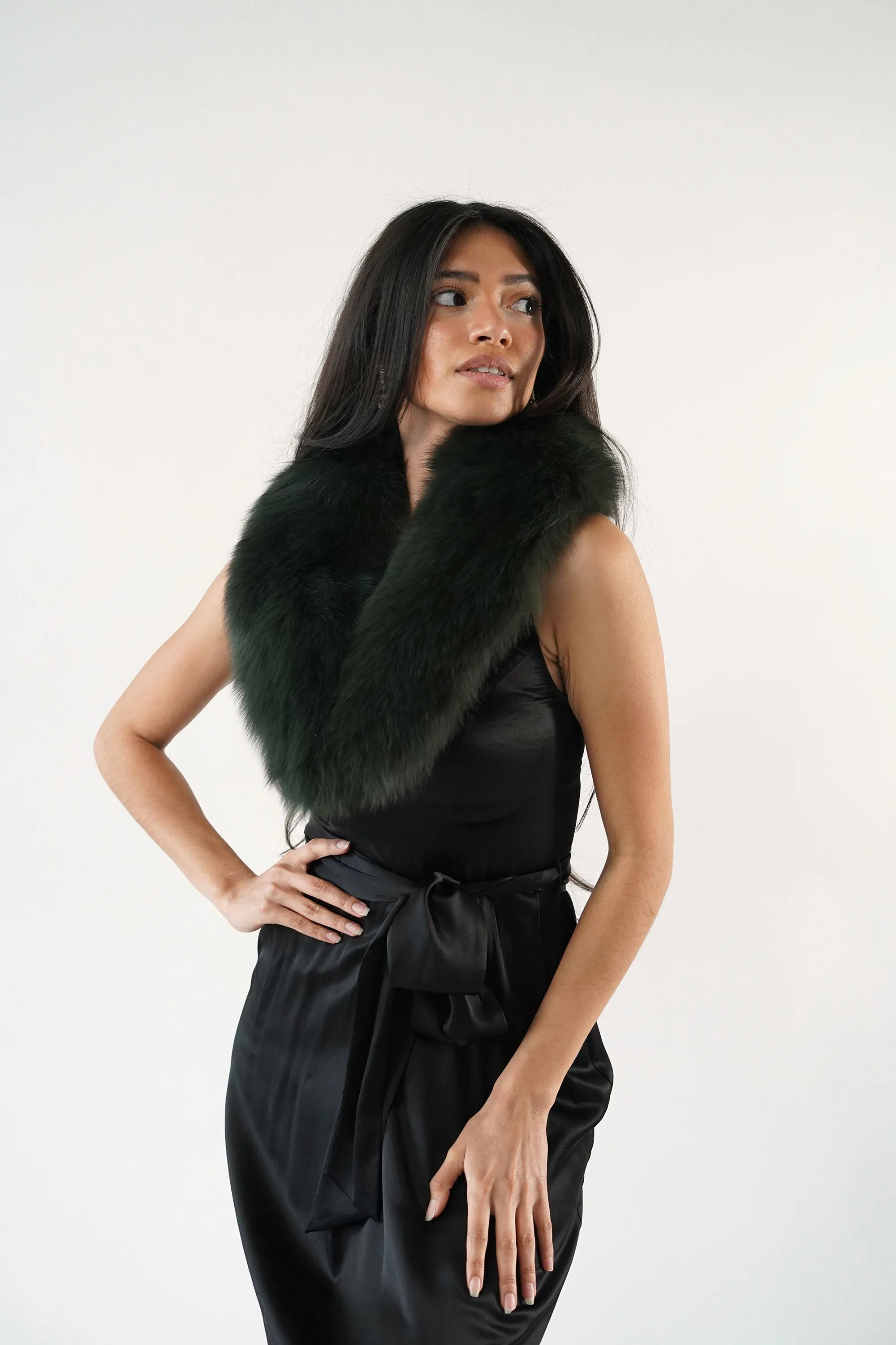 Sylvana Fur Scarf Green