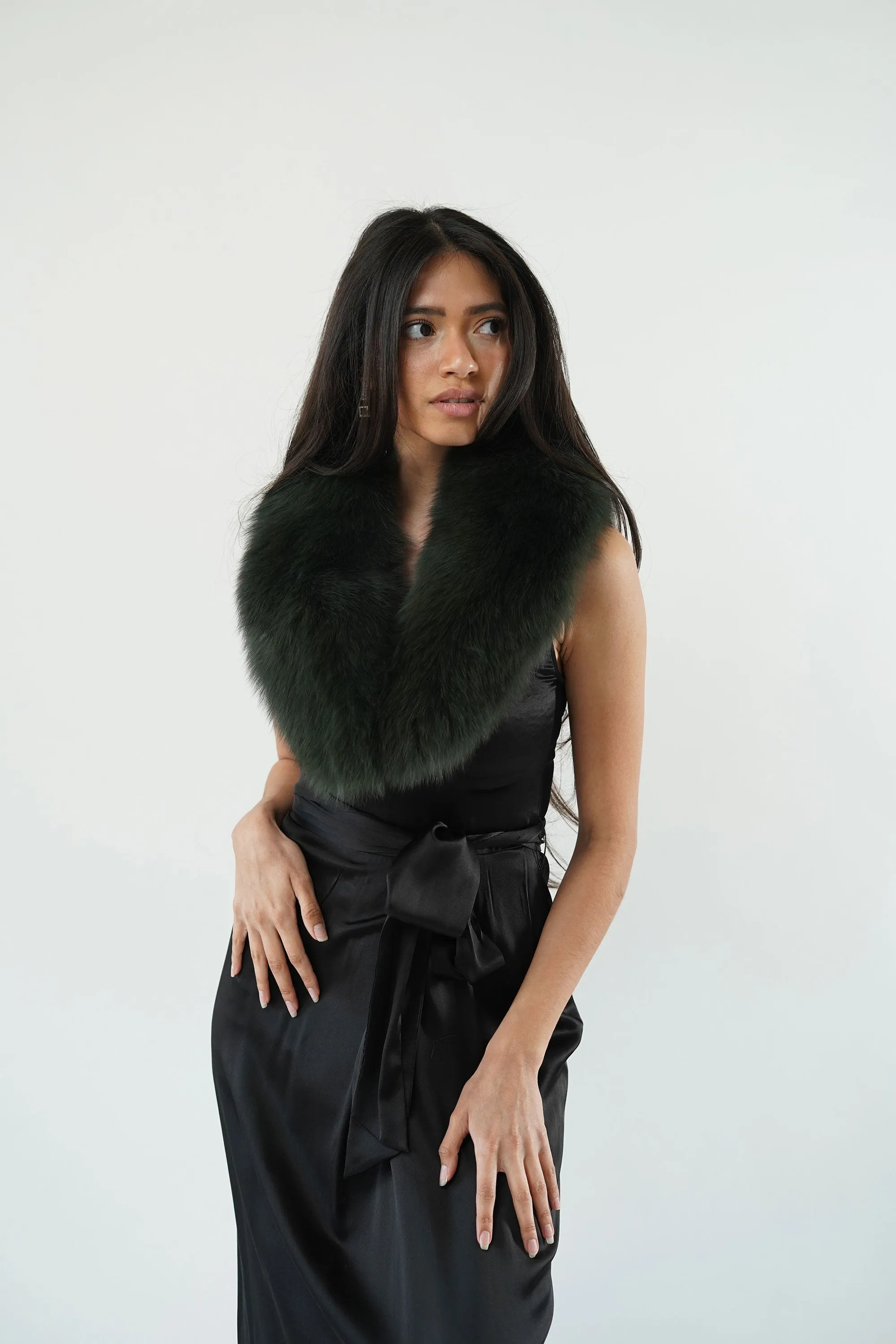 Sylvana Fur Scarf Green