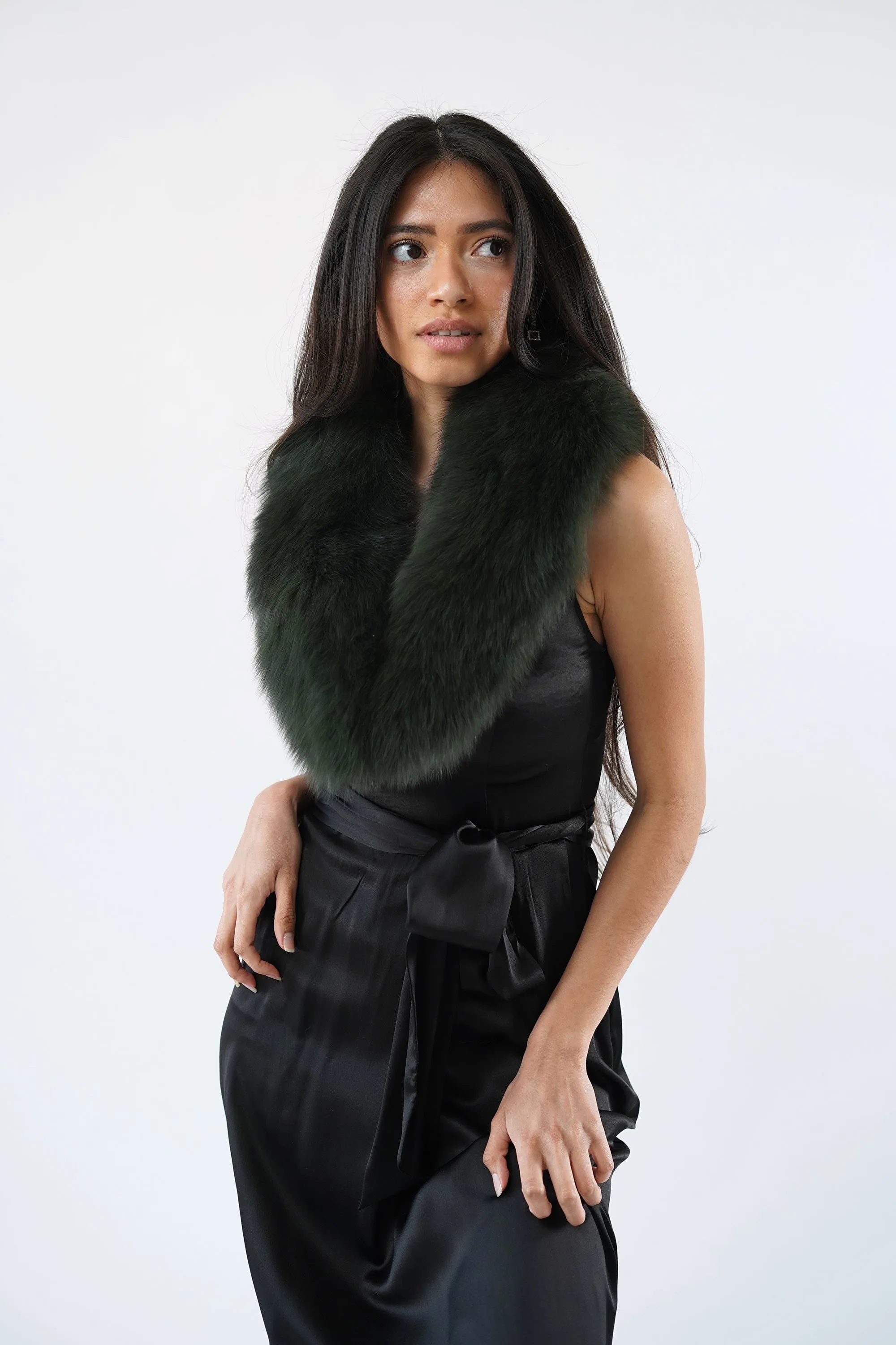 Sylvana Fur Scarf Green