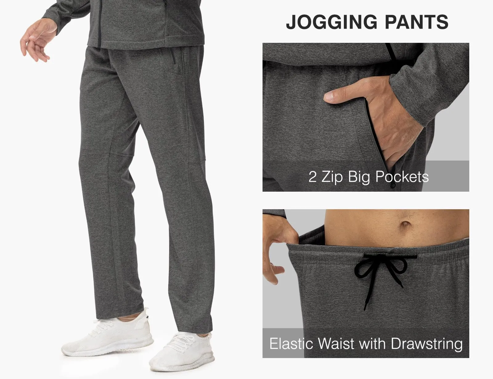 TBMPOY Men's Tracksuits Sweatsuits for Men Sweat Track Suits 2 Piece Casual Athletic Jogging Warm Up Full Zip Sets