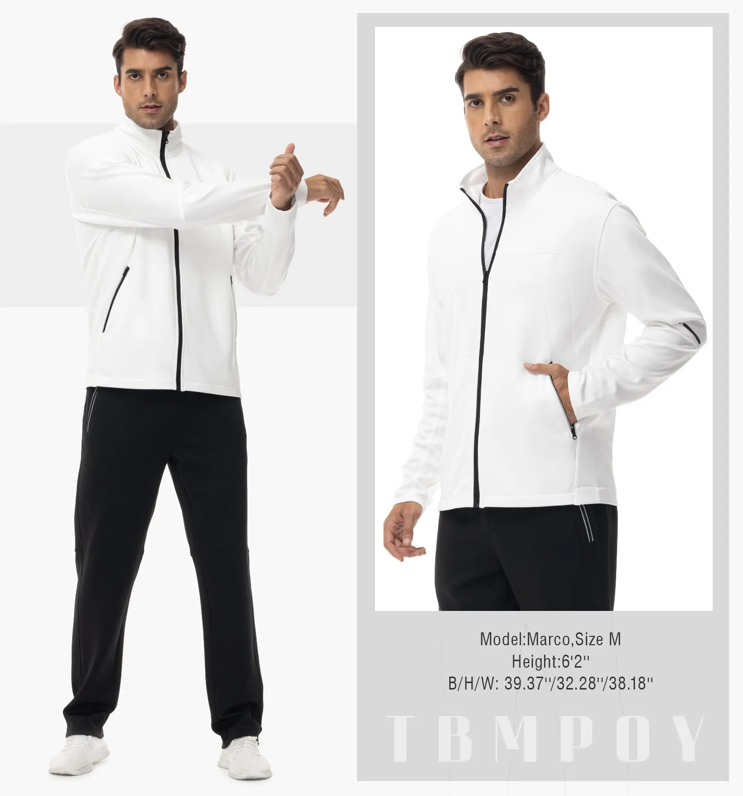 TBMPOY Men's Tracksuits Sweatsuits for Men Sweat Track Suits 2 Piece Casual Athletic Jogging Warm Up Full Zip Sets