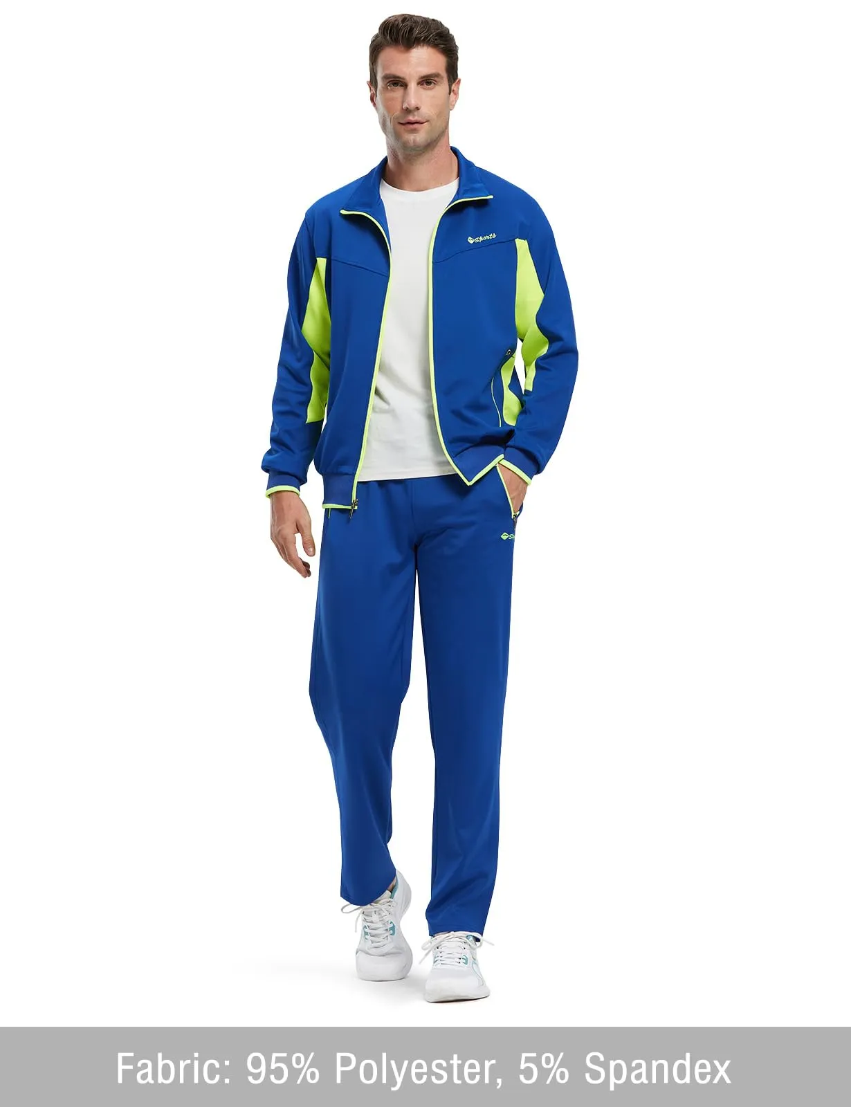 TBMPOY Men's Tracksuits Sweatsuits for Men Sweat Track Suits 2 Piece Casual Athletic Jogging Warm Up Full Zip Sets