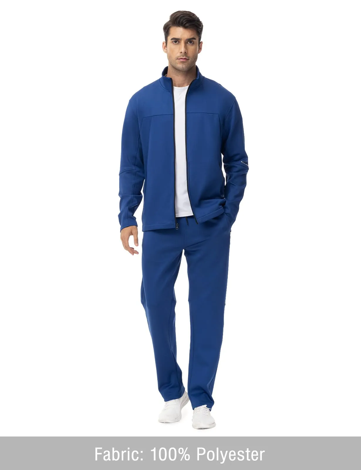 TBMPOY Men's Tracksuits Sweatsuits for Men Sweat Track Suits 2 Piece Casual Athletic Jogging Warm Up Full Zip Sets