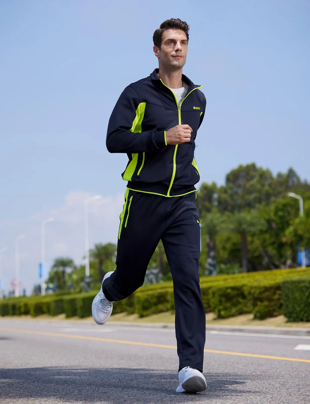 TBMPOY Men's Tracksuits Sweatsuits for Men Sweat Track Suits 2 Piece Casual Athletic Jogging Warm Up Full Zip Sets