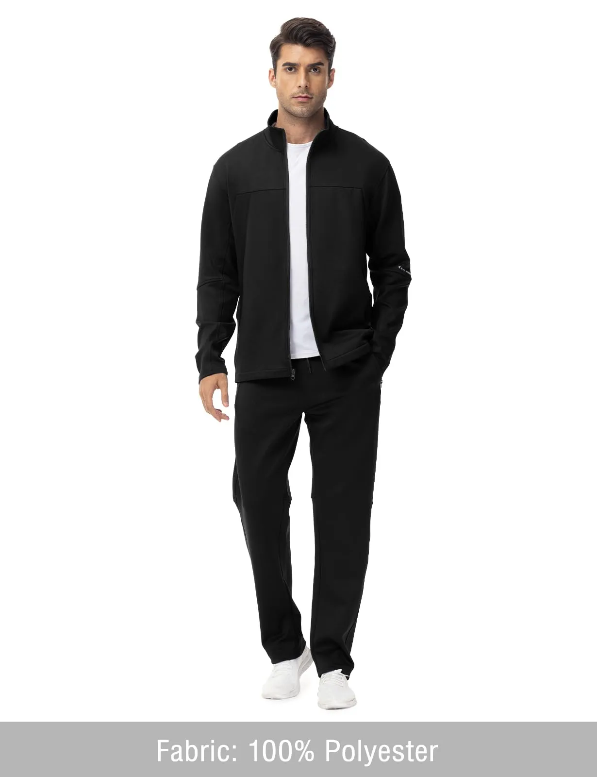 TBMPOY Men's Tracksuits Sweatsuits for Men Sweat Track Suits 2 Piece Casual Athletic Jogging Warm Up Full Zip Sets