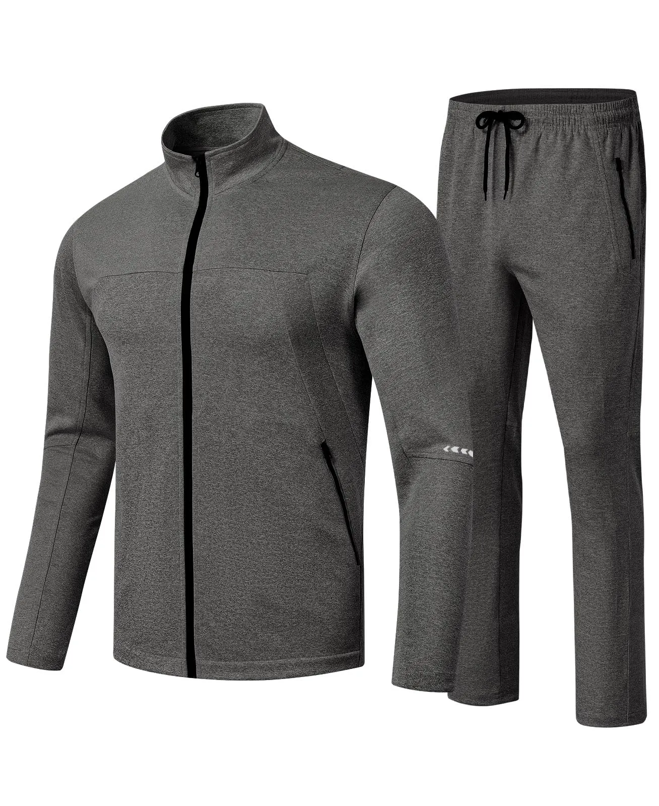 TBMPOY Men's Tracksuits Sweatsuits for Men Sweat Track Suits 2 Piece Casual Athletic Jogging Warm Up Full Zip Sets