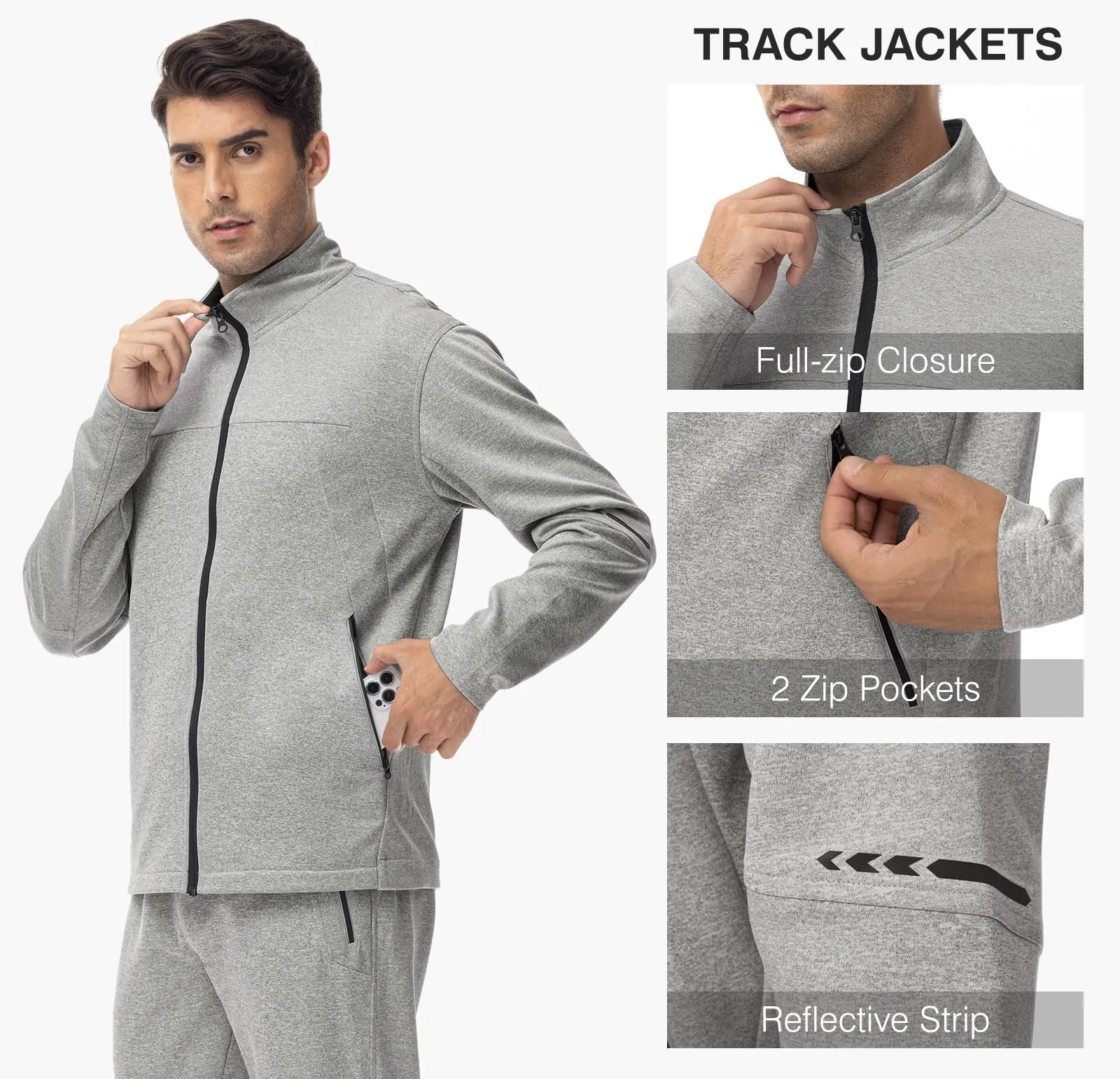 TBMPOY Men's Tracksuits Sweatsuits for Men Sweat Track Suits 2 Piece Casual Athletic Jogging Warm Up Full Zip Sets