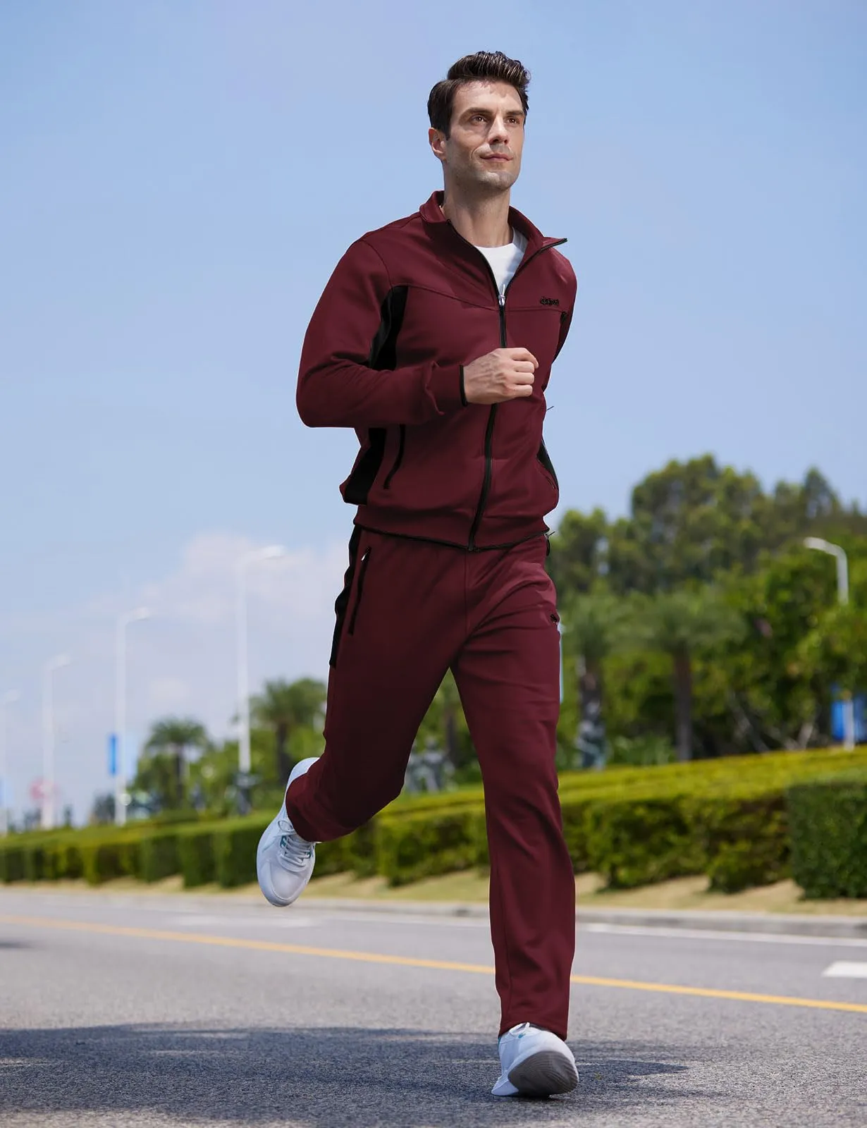 TBMPOY Men's Tracksuits Sweatsuits for Men Sweat Track Suits 2 Piece Casual Athletic Jogging Warm Up Full Zip Sets