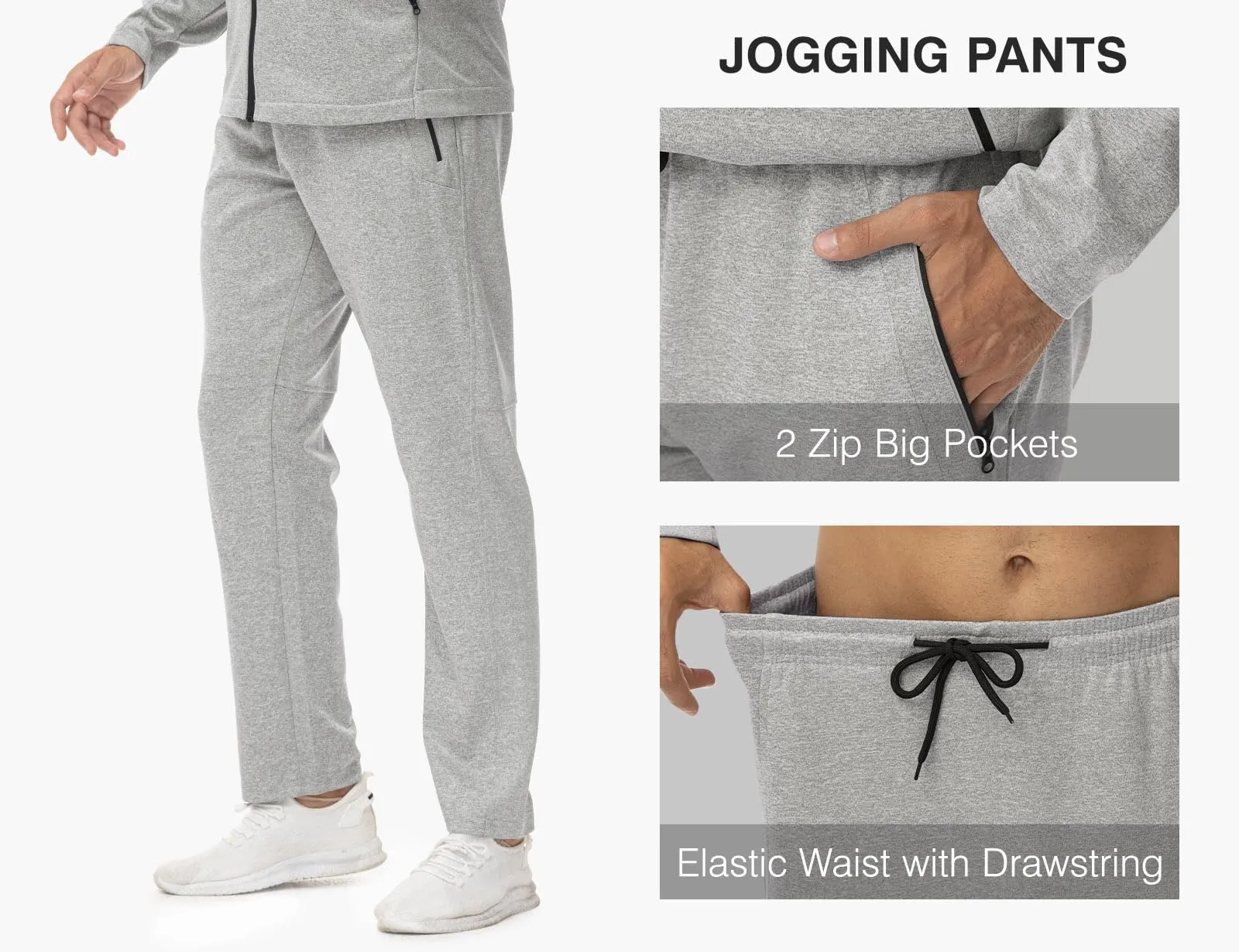 TBMPOY Men's Tracksuits Sweatsuits for Men Sweat Track Suits 2 Piece Casual Athletic Jogging Warm Up Full Zip Sets