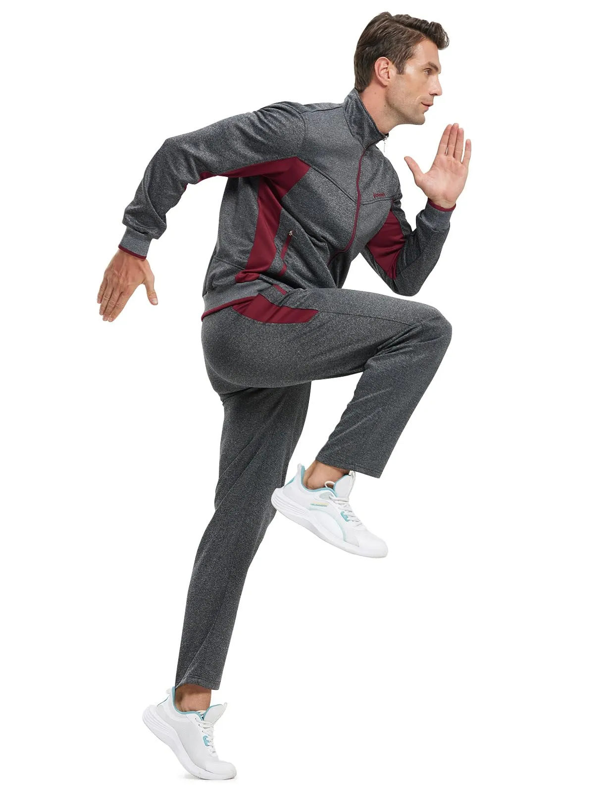TBMPOY Men's Tracksuits Sweatsuits for Men Sweat Track Suits 2 Piece Casual Athletic Jogging Warm Up Full Zip Sets