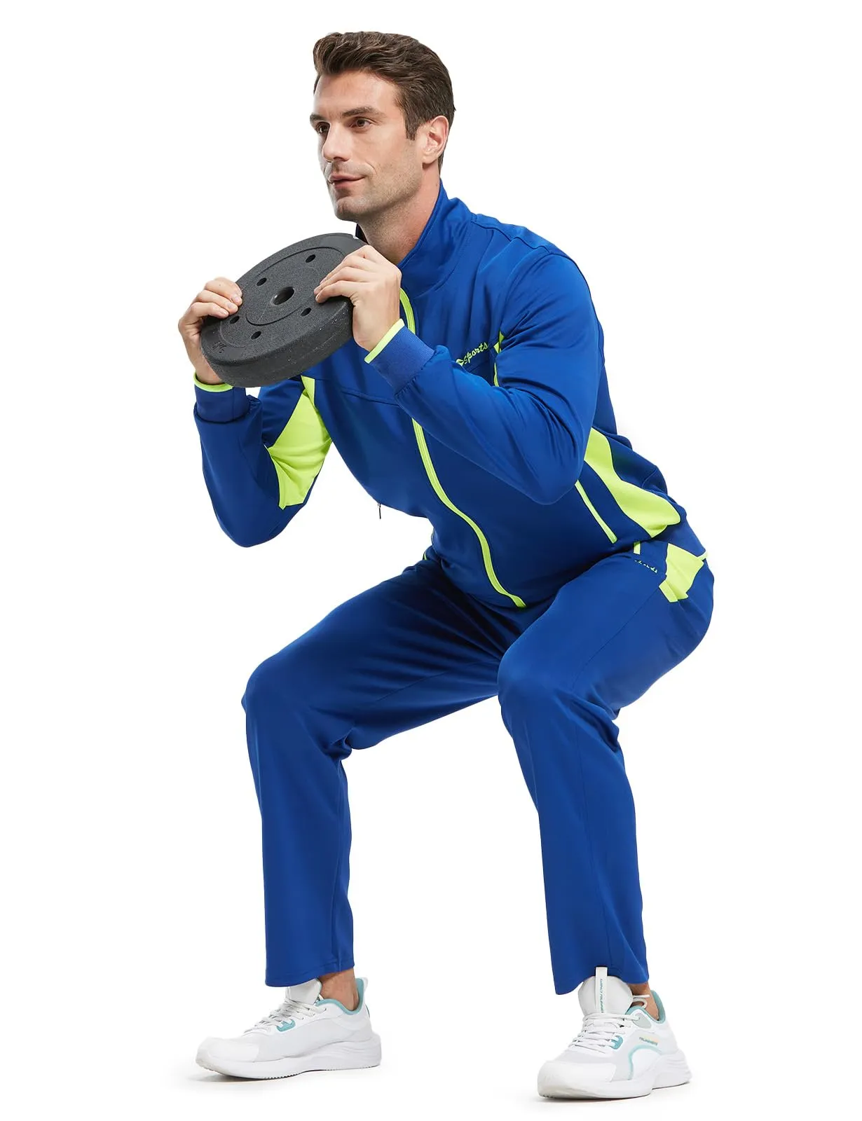 TBMPOY Men's Tracksuits Sweatsuits for Men Sweat Track Suits 2 Piece Casual Athletic Jogging Warm Up Full Zip Sets