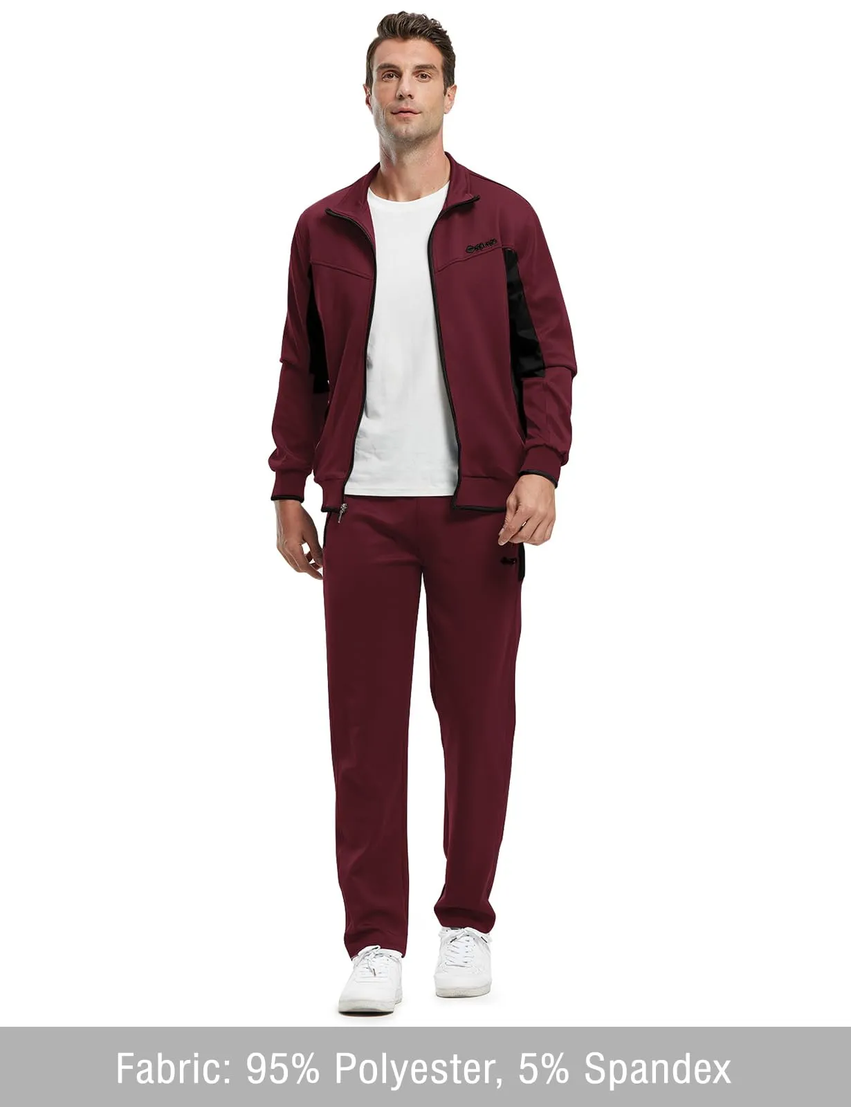 TBMPOY Men's Tracksuits Sweatsuits for Men Sweat Track Suits 2 Piece Casual Athletic Jogging Warm Up Full Zip Sets