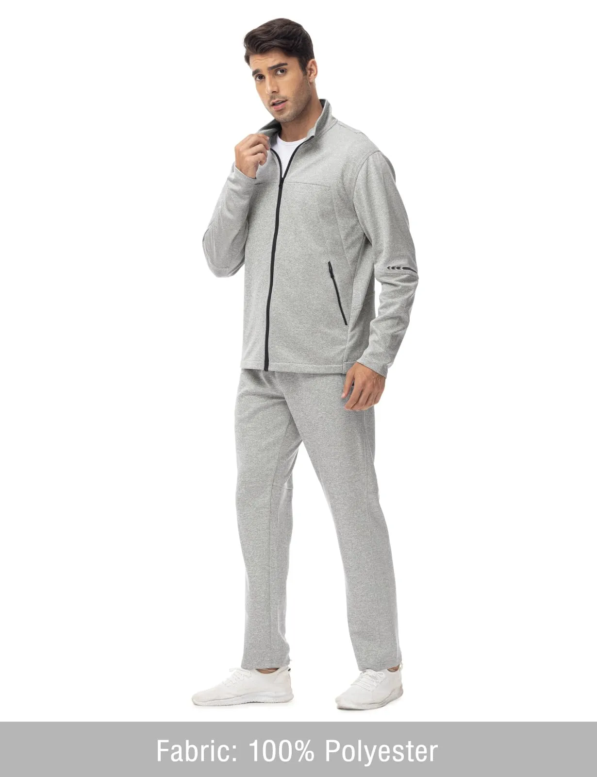 TBMPOY Men's Tracksuits Sweatsuits for Men Sweat Track Suits 2 Piece Casual Athletic Jogging Warm Up Full Zip Sets