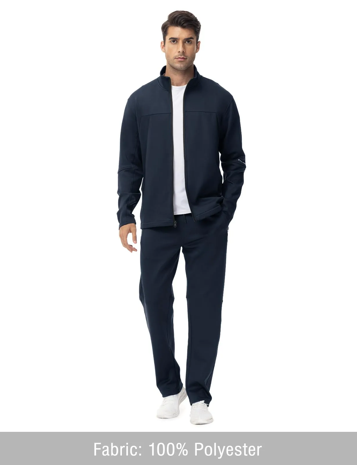 TBMPOY Men's Tracksuits Sweatsuits for Men Sweat Track Suits 2 Piece Casual Athletic Jogging Warm Up Full Zip Sets