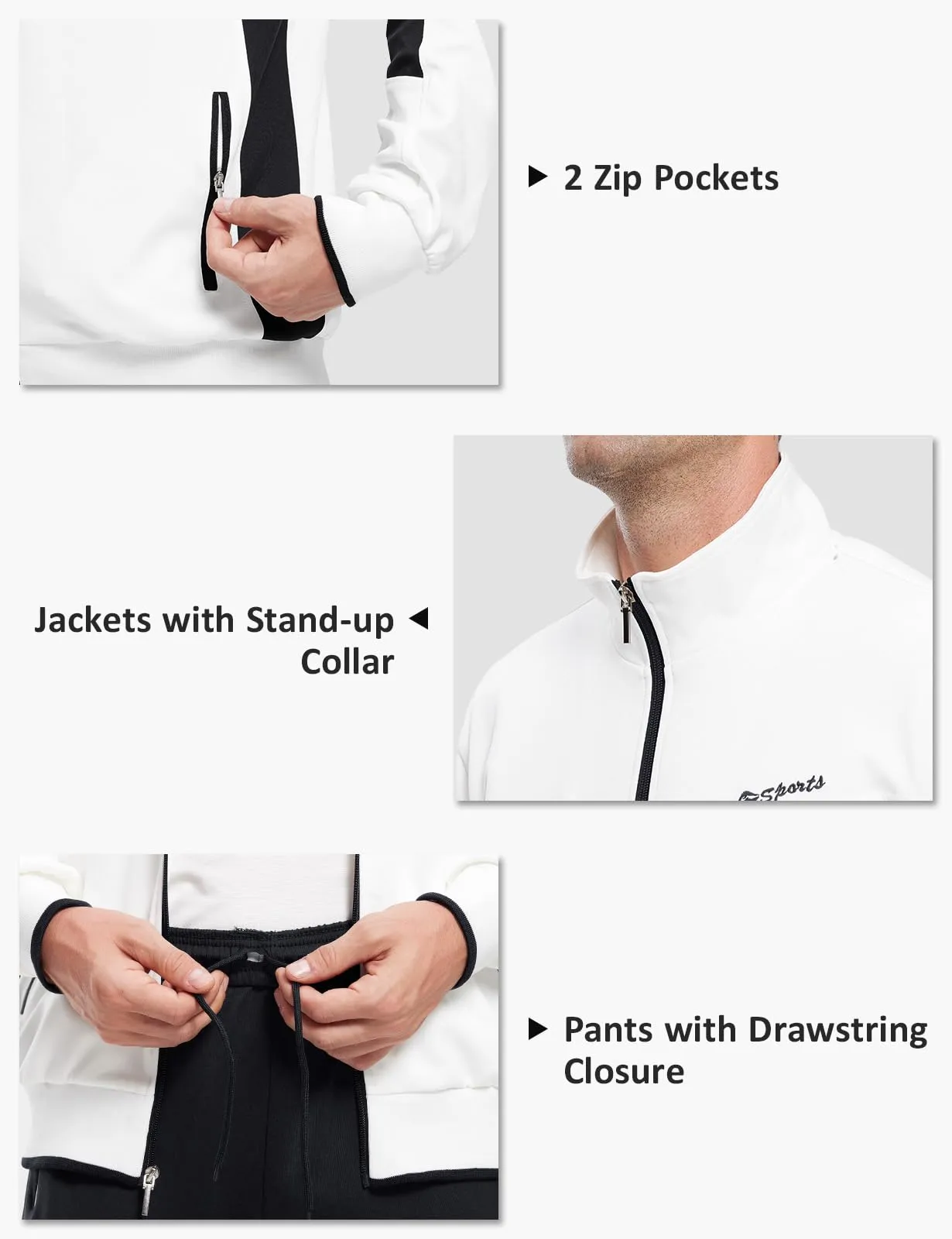 TBMPOY Men's Tracksuits Sweatsuits for Men Sweat Track Suits 2 Piece Casual Athletic Jogging Warm Up Full Zip Sets