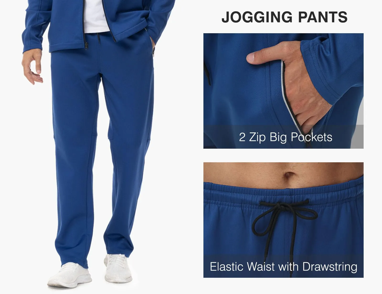TBMPOY Men's Tracksuits Sweatsuits for Men Sweat Track Suits 2 Piece Casual Athletic Jogging Warm Up Full Zip Sets