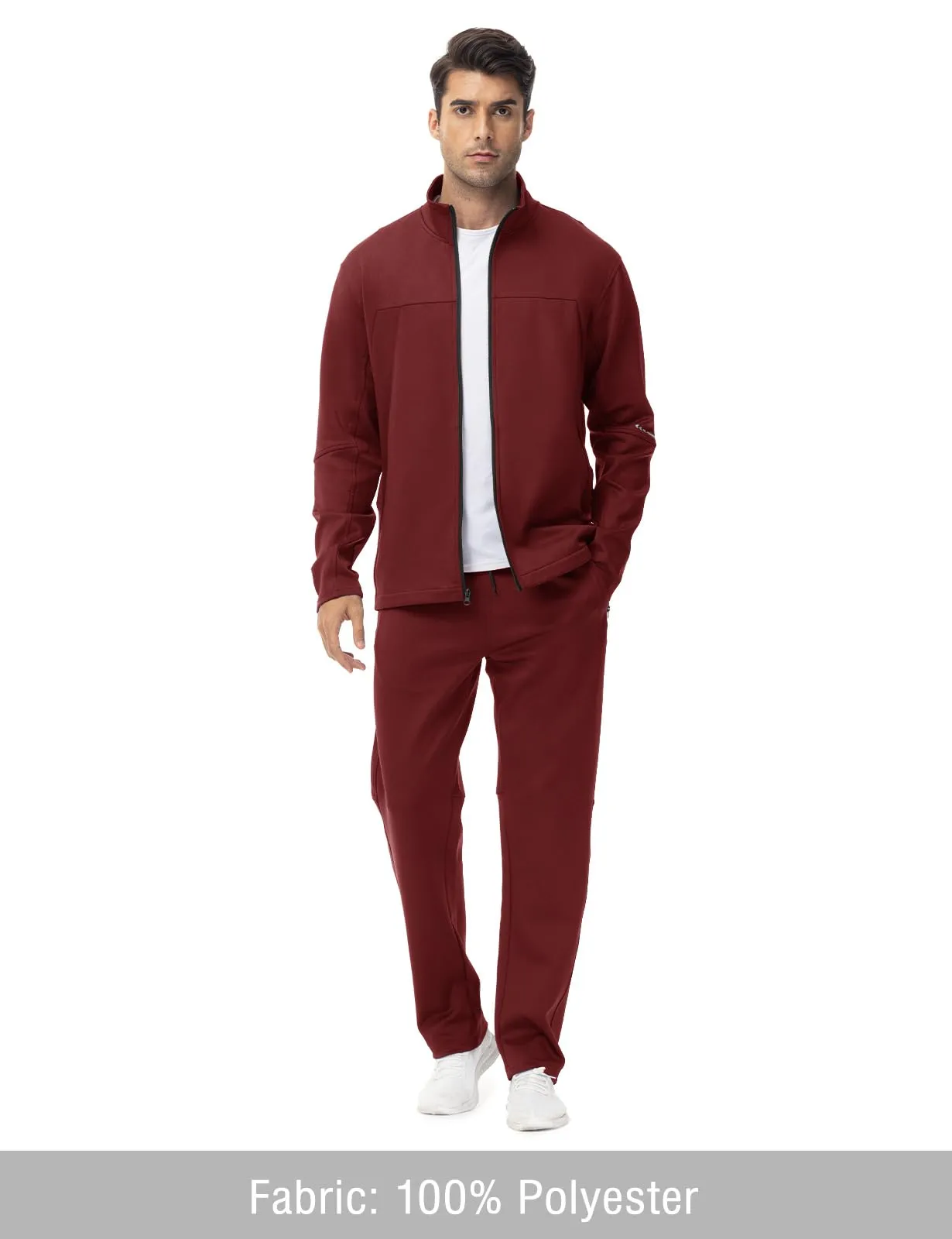 TBMPOY Men's Tracksuits Sweatsuits for Men Sweat Track Suits 2 Piece Casual Athletic Jogging Warm Up Full Zip Sets