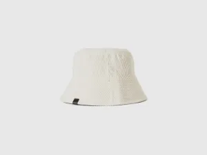Textured Cream Reversible Bucket Hat