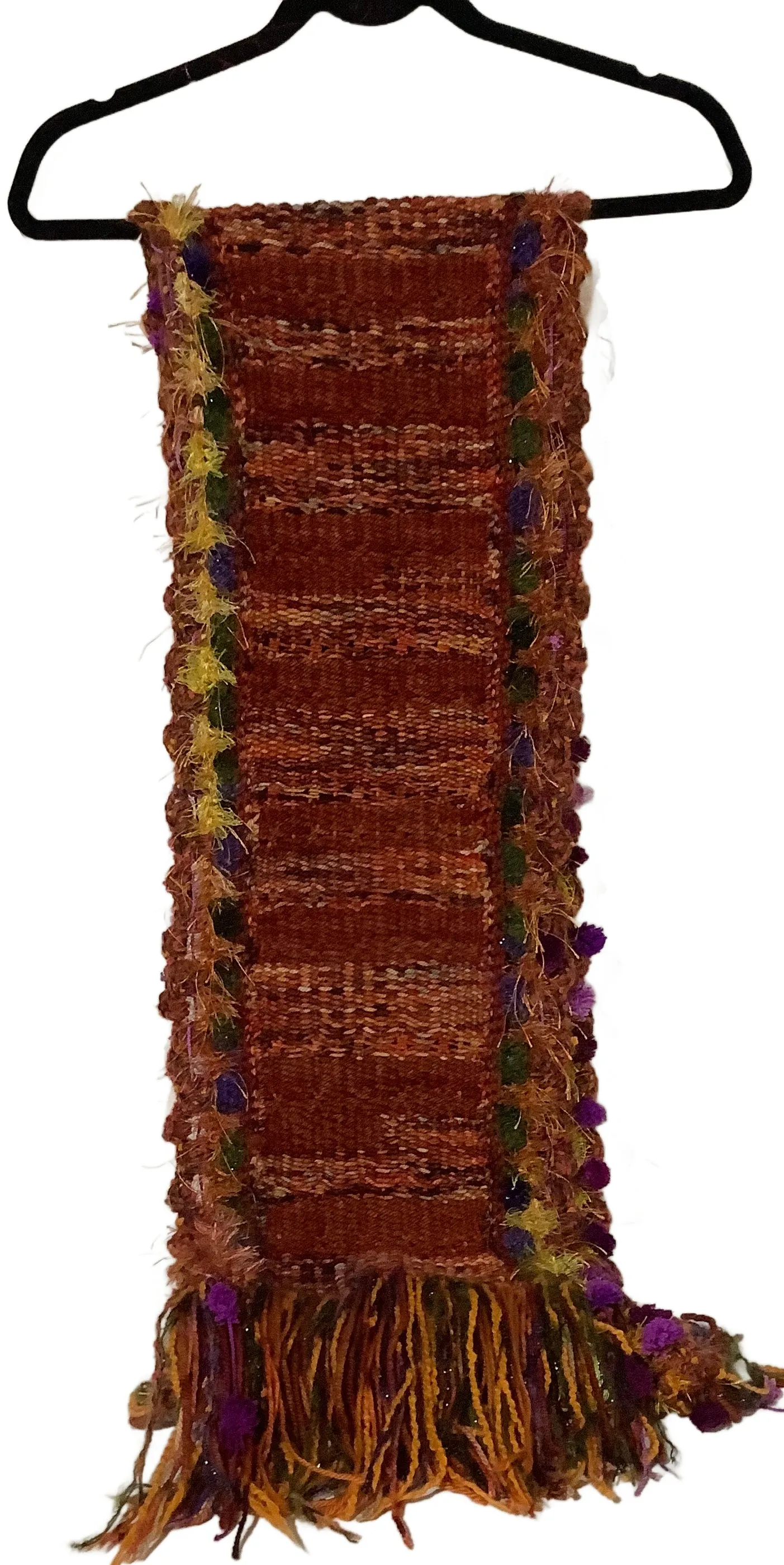 THE BIRD OF PARADISE SCARF, Handmade alpaca woven scarf, woman size, Xmas gift, winter scarf, made in USA