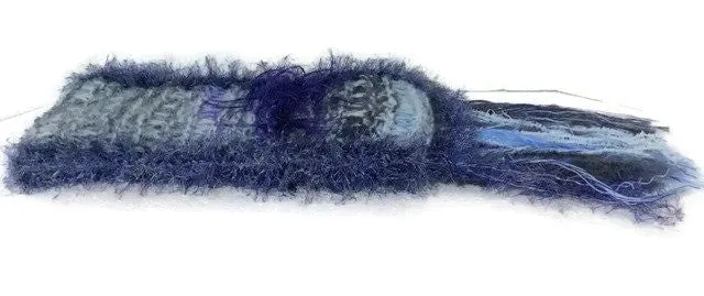 THE BLUE SKIES ALPACA SCARF, knitted alpaca scarf, woman size, one of a kind, gift for her, Christmas gift, winter wear