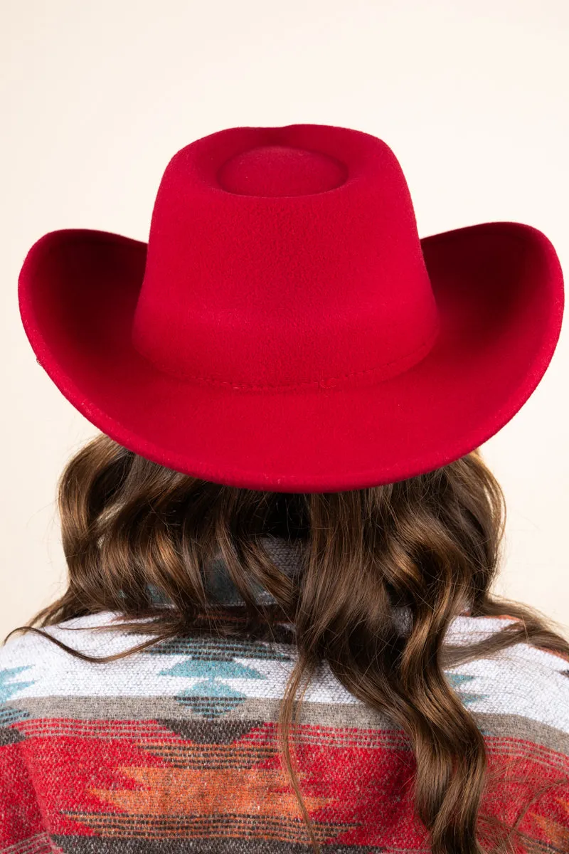 The Lainey Crimson Felt Hat