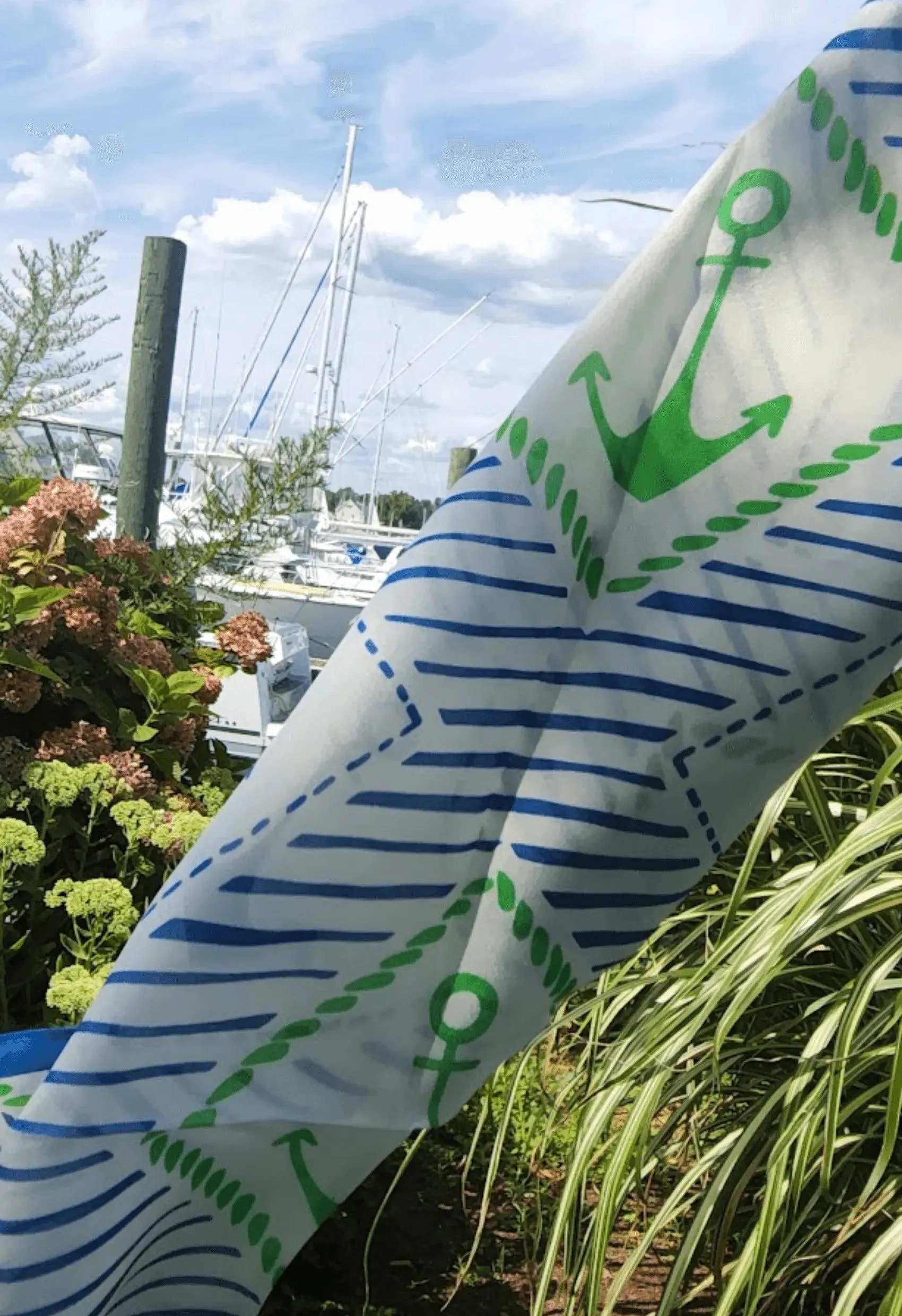 The Mystic Silk Anchor Scarf: A Timeless Nautical Accessory