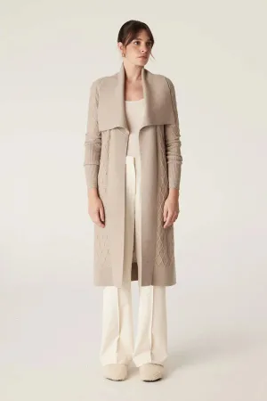 The Victoria Merino Cardigan - Pebble