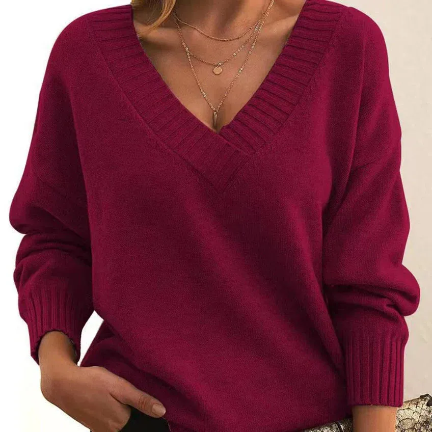 Tiala - V-Neck Sweater For Women