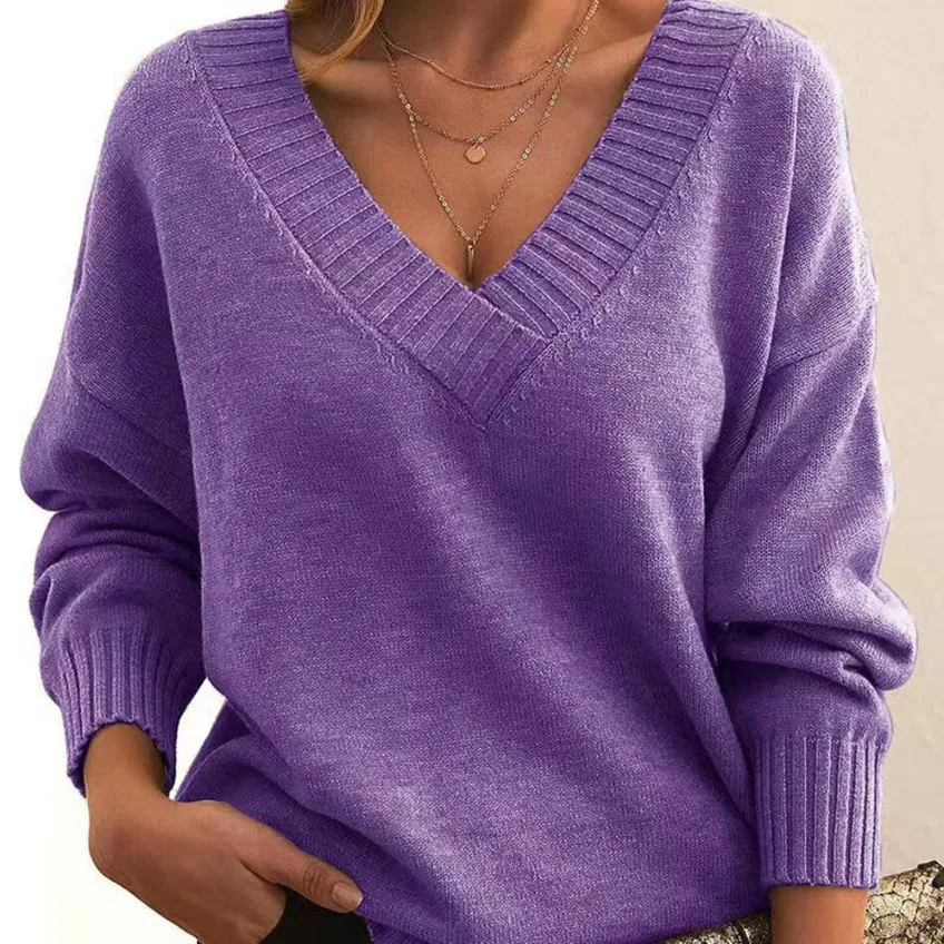 Tiala - V-Neck Sweater For Women